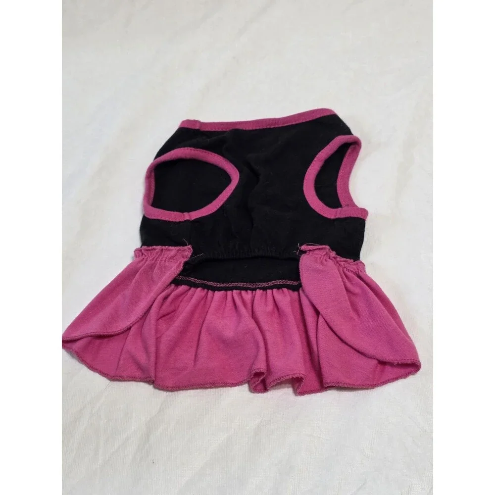 Pet Spirit 'I Heart My Mom' Pink and Black Dog Dress Size Small